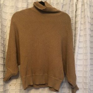 Puff sleeve turtleneck sweater